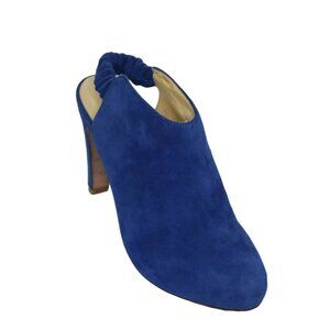 See by Chloe Womens 9 Blue Suede Sabot Slingback Heels Bootie Clogs